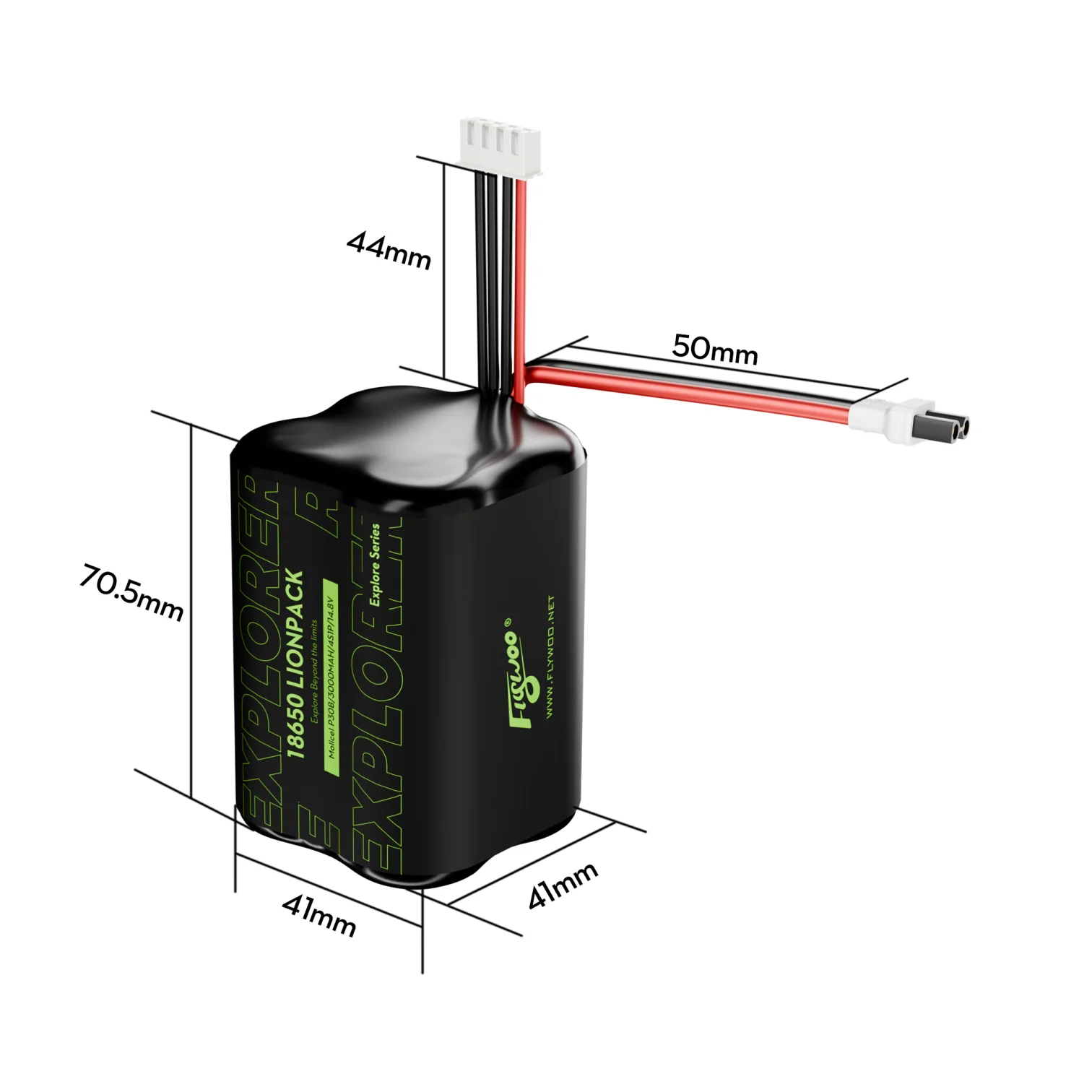 Flywoo Explorer Molicel P30B 18650 4S1P 3000mAh Li-ion Battery XT30UP - Image 4