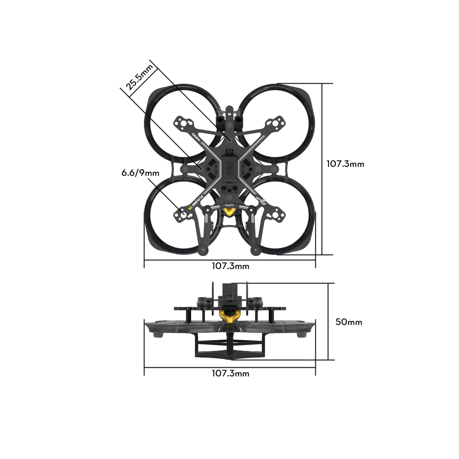 Flywoo FlyLens 75 Frame Kit – O4 & O4 Pro Options - Image 6