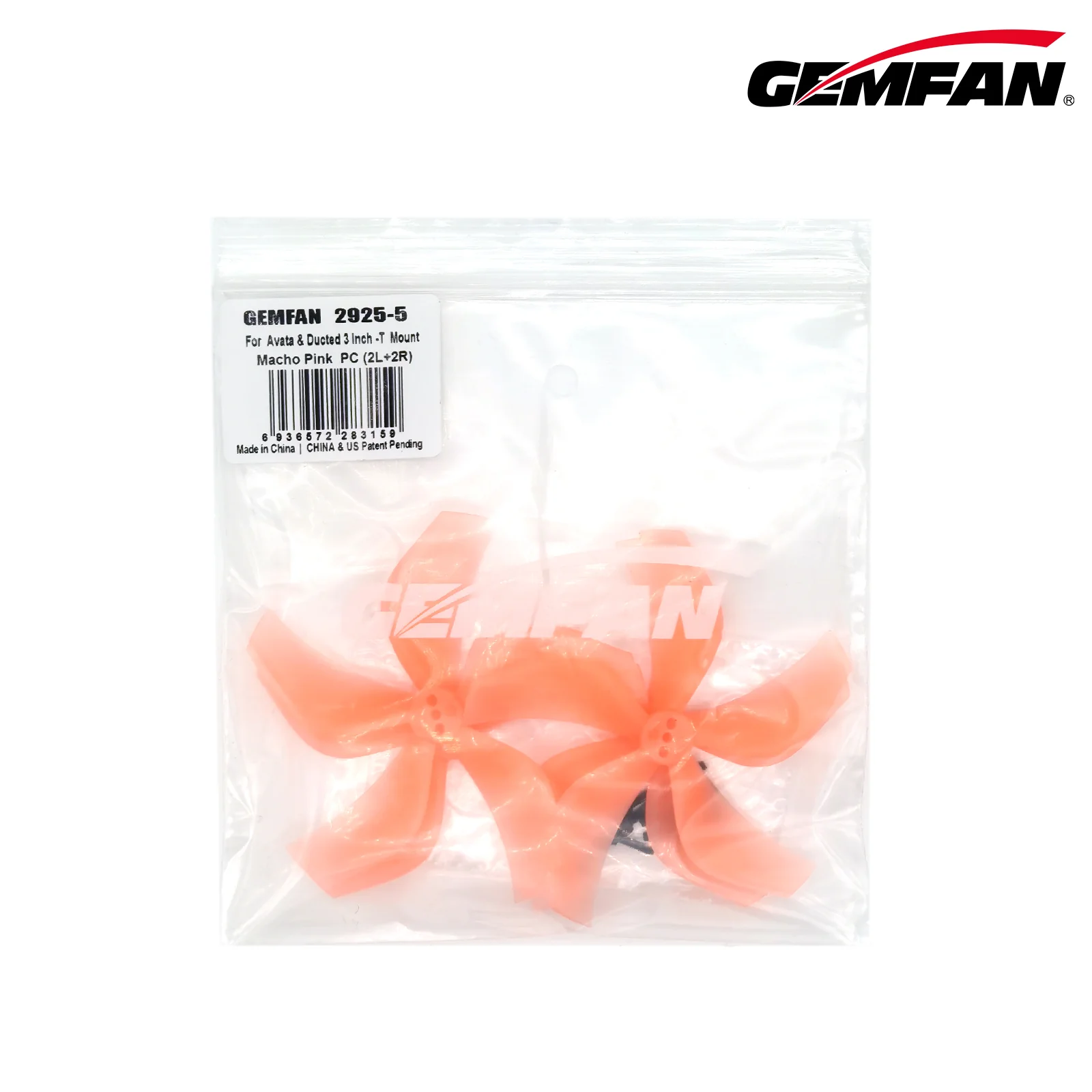 Gemfan 2925 Ducted 5-Blade Propellers – 2mm Shaft (Macho Pink, 2 Pairs) - Image 5