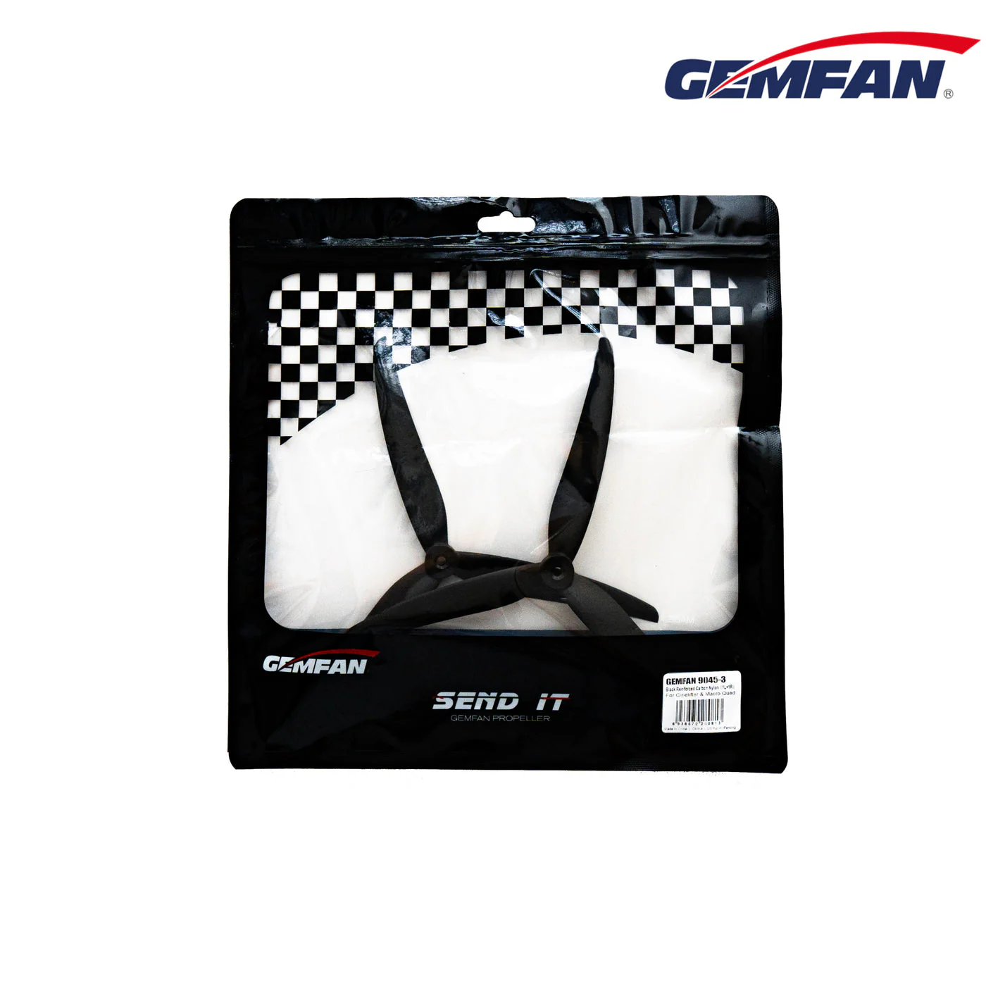Gemfan 9045-3 3-Blade Cinelifter Propellers (Set of 2) – Black - Image 2